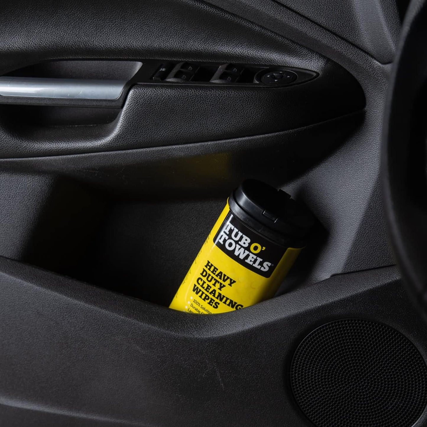 Tub O' Towels Heavy-Duty Multi-Surface Cleaning Wipes, 7" x 8", 40 Count Canister, Removes Grease, Grime, and Tough Stains, Durable Disposable White Wipes for Home, Garage, and Outdoor Cleaning Tasks