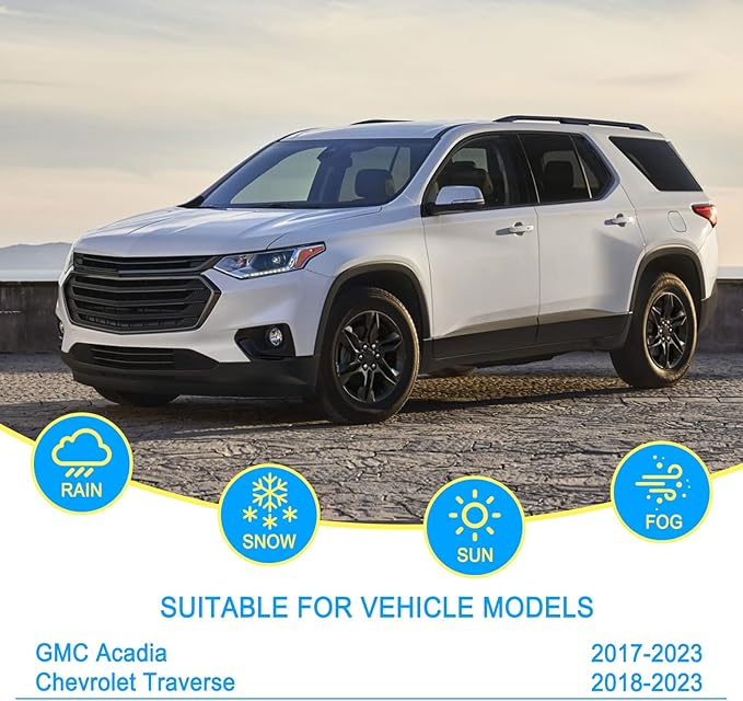 CJPPPZIW® Windshield Wipers-24"+20"+10" Replacement for 2018-2023 Chevrolet Chevy Traverse/2017-2023 GMC Acadia Premium All-Season Front and Rear Wiper Blades,Original Factory Quality(Pack of 3)