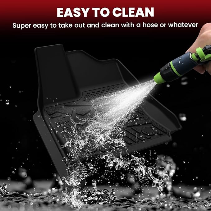 LASFIT Floor Mats for Toyota Tundra 2022-2026 Double Cab, Custom Fit All Weather Protection TPE Easy Clean Odorless Anti-Slip Floor Liners for Tundra 2022-2024 2025 2026 Front & Rear 2 Row Car Mats