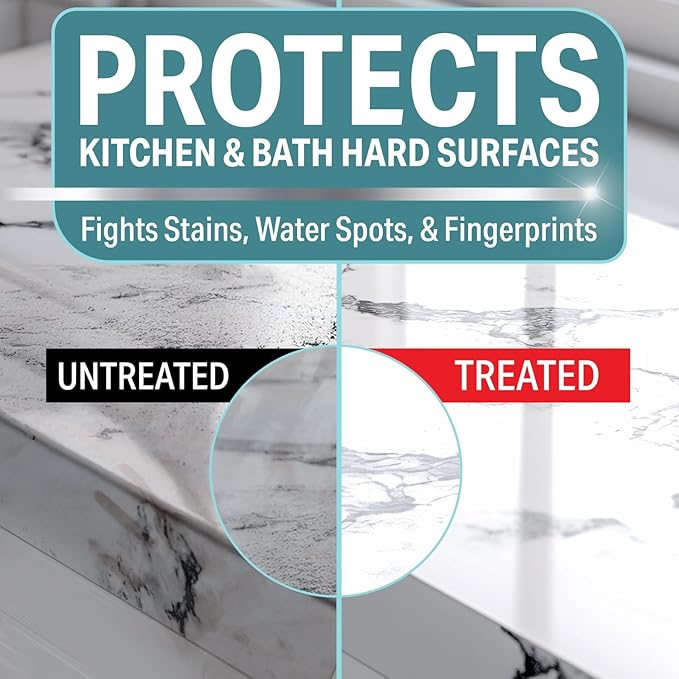 16oz Home Ceramic Coating Spray Kit - Shine, Seal & Protect Kitchen & Bath Surfaces - Repels Stains, Smudges, Water Spots on Appliances, Countertops & Most Hard Surface in Your Life - It Works to Seal