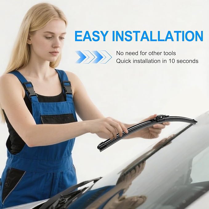 CJPPPZIW® Windshield Wipers-28"+26"+12" Replacement for 2013 2014 2015 2016 2017 2018 Ford C-Max CMax Premium All-Season Front and Rear Wiper Blades,Original Factory Quality(Pack of 3)