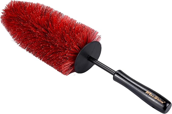 Maxshine Universal Wheel & Rim Brush Set, 2-Pack (10” & 6”) | Soft Non-Abrasive Bristles with Comfort Grip | Car Detailing Brushes for Safe Wheel & Tire Cleaning on Cars, Trucks, SUVs & Motorcycles