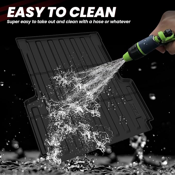 LASFIT 5FT Bed Liner for Jeep Gladiator JT 2025 2024 2023 2022 2021 2020 (60 inches), All Weather TPE Custom Fit Truck Bed Mat Truck Cargo Bed Liner, Black