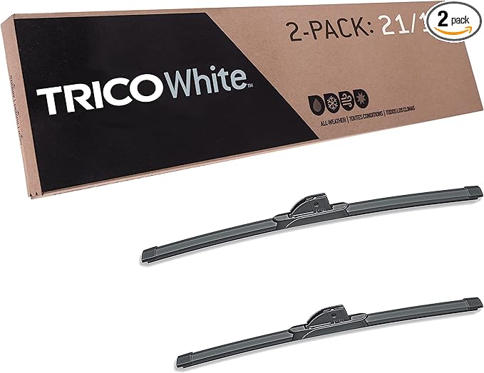 TRICO White 21" + 18" Extreme Weather Premium Winter Automotive Replacement Windshield Wiper Blades (Set of 2), Passenger and Driver Side All-Weather Beam Wiper Blades for Select Vehicle Models