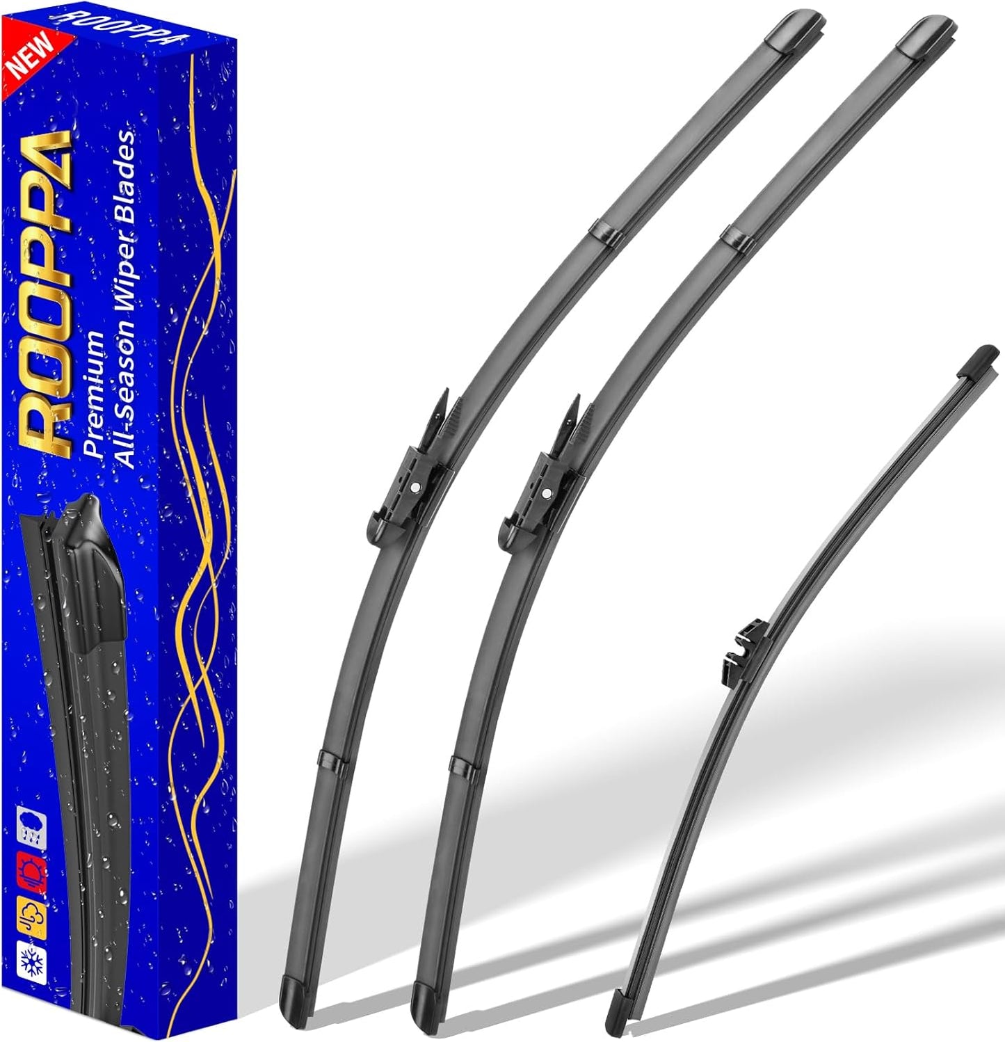 3 wipers Replacement for Ford explorer 2023-2011,Windshield Wiper Blades Original Equipment Replacement - 26"/22"/11" (Set of 3) Pinch Tab