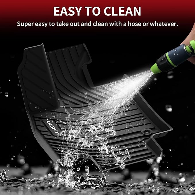 LASFIT Floor Mats for Toyota Grand Highlander 2024 2025 2026 (Include Hybrid) & for Lexus TX350 2024-2026, Custom Fit TPE All Weather Floor Liners 1st & 2nd & 3rd Row Car Mats Accessories, Black