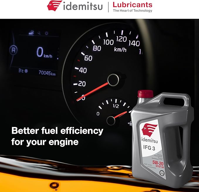 Idemitsu 5W-20 Full Synthetic Oil - IFG3 5W20 SP/GF-6A SAE Engine Car Motor Oil (5 Quart, Case of 4)