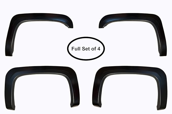 Factory/OE Design Fender Flares for 2007-2013 Chevrolet Silverado. Set of 4 (Standard Bed (6'6") / Long Bed (8') Models) | DOES NOT FIT ANY GMC TRUCKS