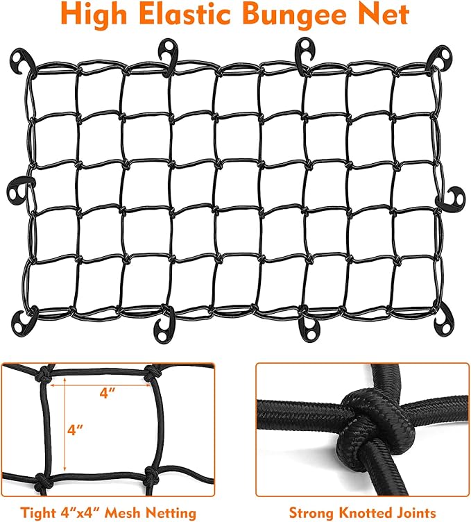 FIVKLEMNZ Car Rooftop Cargo Carrier Roof Bag Waterproof for All Top of Vehicle with/Without Rack Includes Topper Anti-Slip Mat + Reinforced Straps + 6 Door Hooks + Luggage Lock