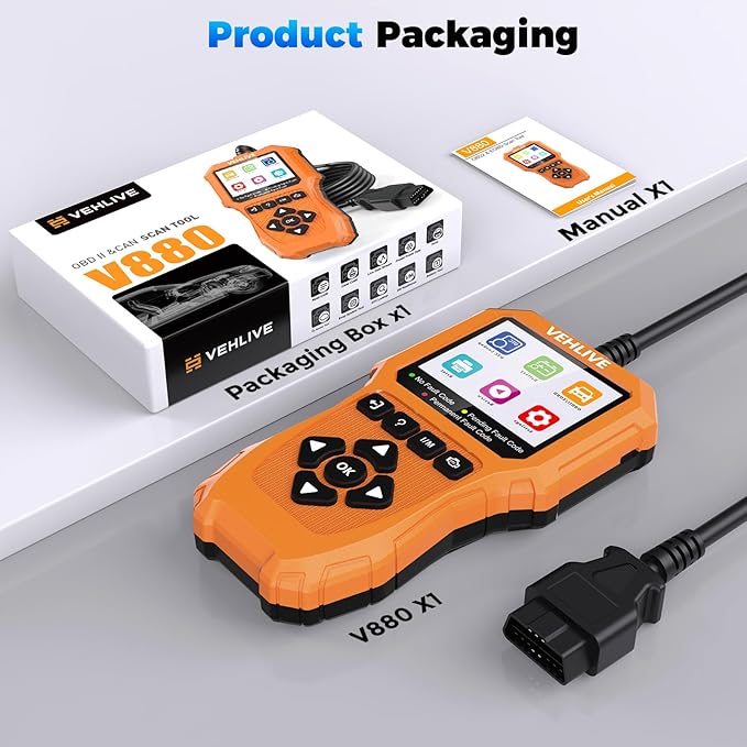 OBD2 Scanner Diagnostic Tool, Check Engine Light Car Code Reader with Reset, Battery Tester, Live Data, Freeze Frame, I/M Readiness, Car Scanner Diagnostic Tool for All OBDII Car After 1996