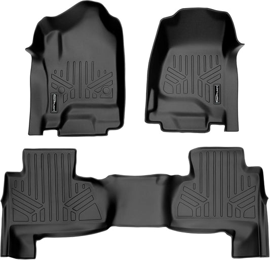 SMARTLINER Custom Floor Mats 2 Row Liner Set Compatible with 2015-2020 Chevrolet Suburban