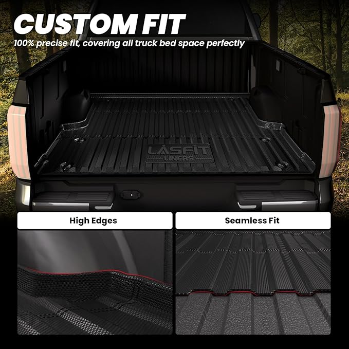 LASFIT Bed Mat for Toyota Tundra 2022-2026 5.5FT/5.5' Truck Bed, All Weather 5.5 FT Bed Liner for Toyota Tundra 2026 2025 2024 2023 2022 Accessories TPE Trunk Mat Cargo Mat (Not Fit Drop-in Liners)