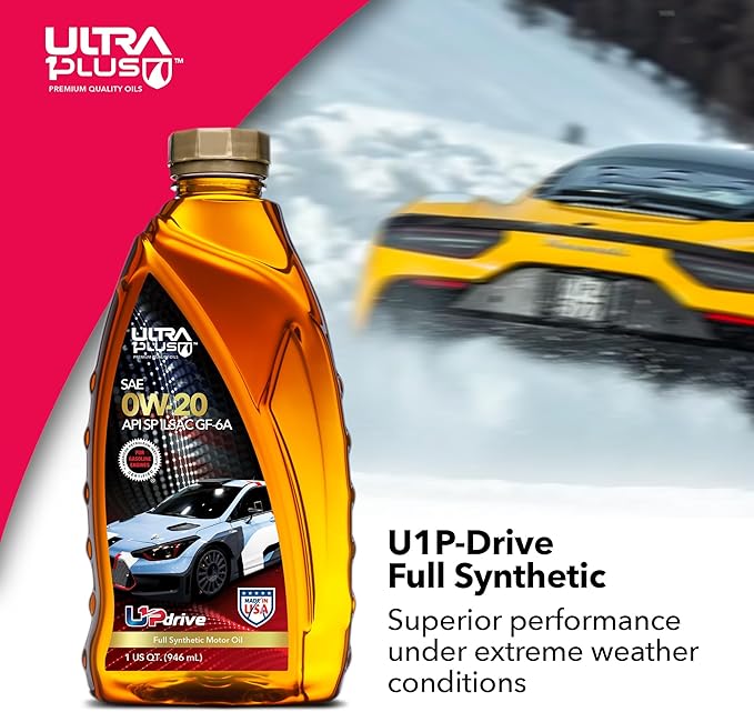 ULTRA 1PLUS SAE 0W-20 Full Synthetic Oil API SP ILSAC GF-6A - 0W20 Motor Oil, 12 QTS Pack