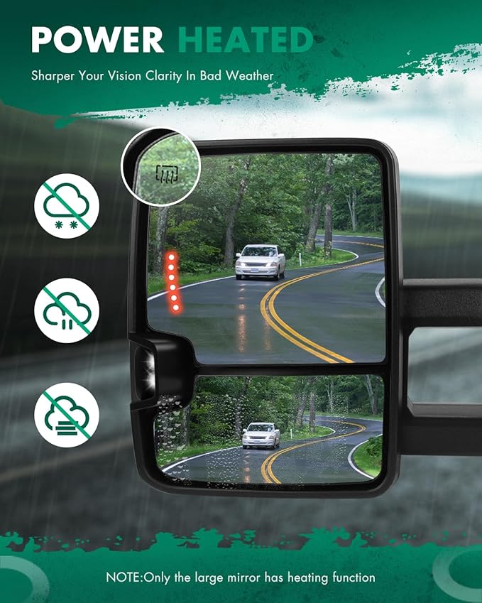 SCITOO Towing Mirrors Exterior Accessories Mirrors fit for 2003-2006 Silverado/Sierra (07 Classic Models) Turn Signal Power Controlling Heated