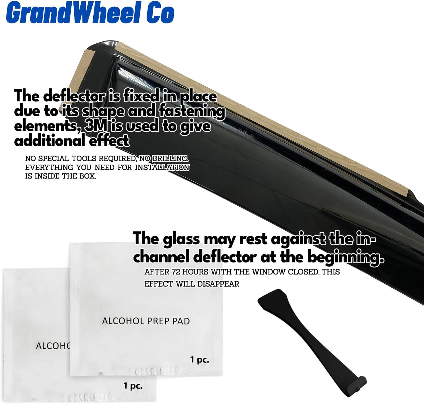 Window Deflectors Smoke Tinted in-Channel Side Window Vent Visor Deflectors Rain Guards Compatible with Ranger 2019-2023 SuperCrew - 4pcs. GW0879