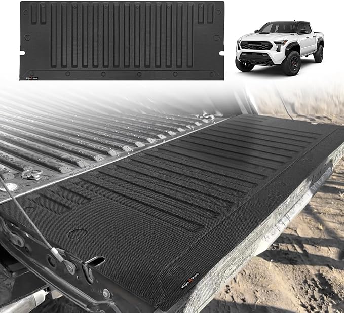 TripleAliners for Tacoma 2024 2025 | Truck Bed Tailgate Mat | Compatible with 2024 2025 Toyota Tacoma Accessories Tailgate Liner Protector Cargo Mat All-Weather Cargo Liner Custom Fit, 1PC
