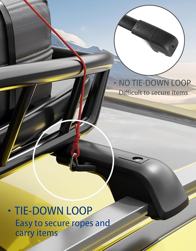 300lbs Lockable Roof Rack Cross Bars Compatible with 2019-2025 RAV4 Adventure/TRD Off-Road, Heavy Duty Aluminum Roof Rails Crossbars Cargo Canoe Black Rooftop Cargo Carrier.