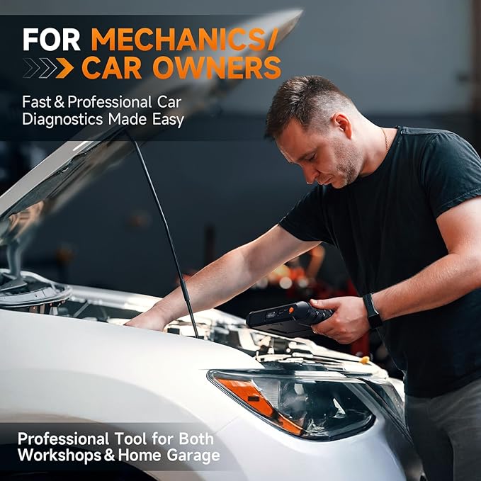 FOXWELL OBD2 Scanner NT716 Bidirectional Scan Tool, ABS SRS Transmission Engine, 9 Resets, Car Diagnostic Scanner with ABS Bleeding/SAS/Oil Light/EPB/BMS/DPF/Throttle Relearn/Injector, Black