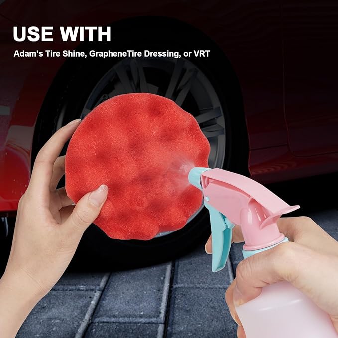 2 Pack Large Tire Shine Applicator Pad, Tire Hex Grip Applicator, Tire Shine Car Detailing Foam Sponge Tool, Reusable Car Cleaning Supplies After Car Wash Tire Cleaner for Applying Tire Shine