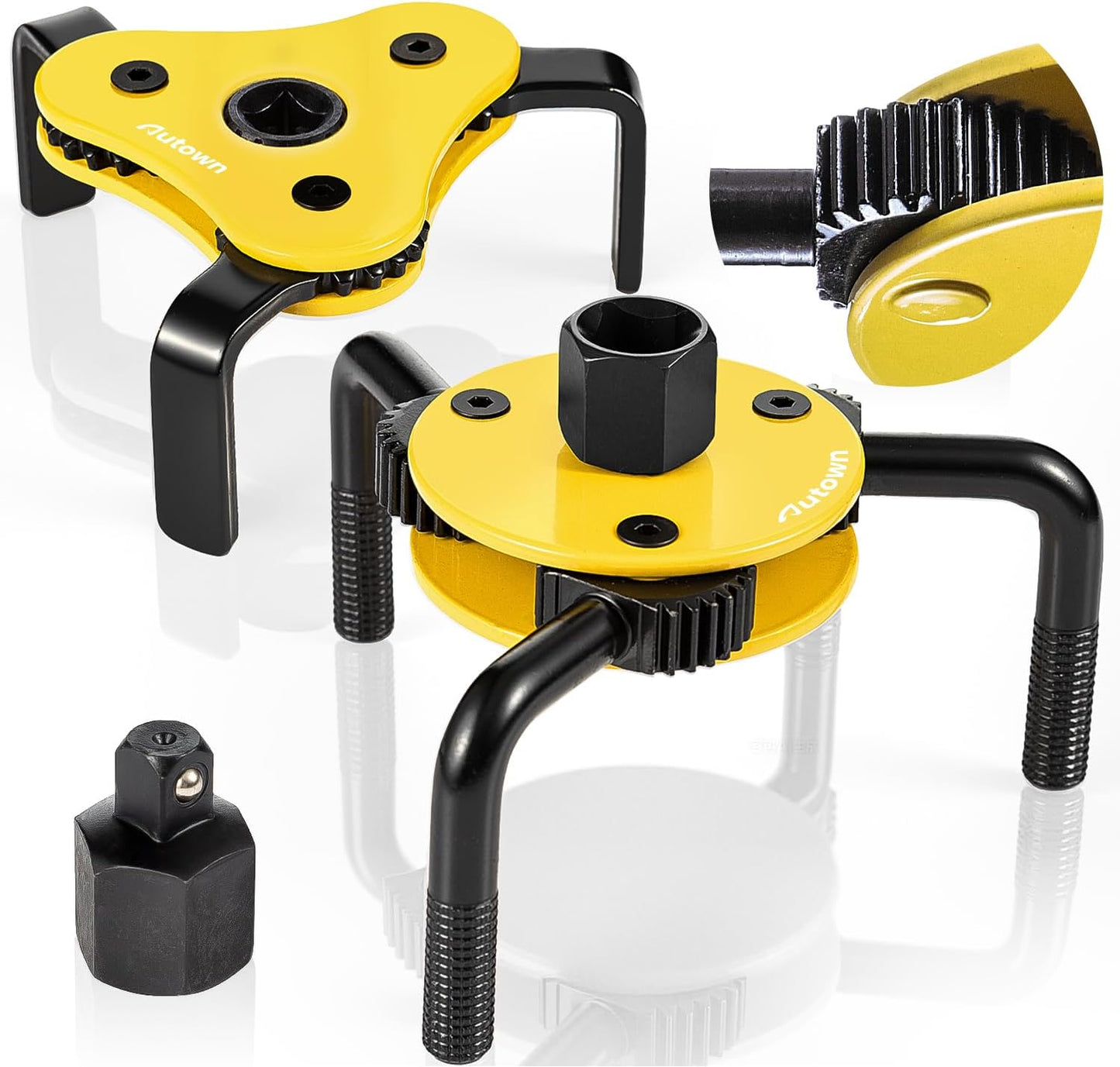 Oil Filter Wrench Set - Professional 2-Piece oil filter removal tool Kit for Cars, Trucks & Motorcycles, 3/8" & 1/2" Drive, Fits 1.9"-5.1" Filters