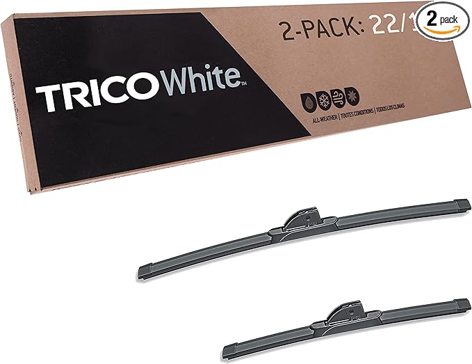 TRICO White 22" + 16" Extreme Weather Premium Winter Automotive Replacement Windshield Wiper Blades (Set of 2), Passenger and Driver Side All-Weather Beam Wiper Blades for Select Vehicle Models