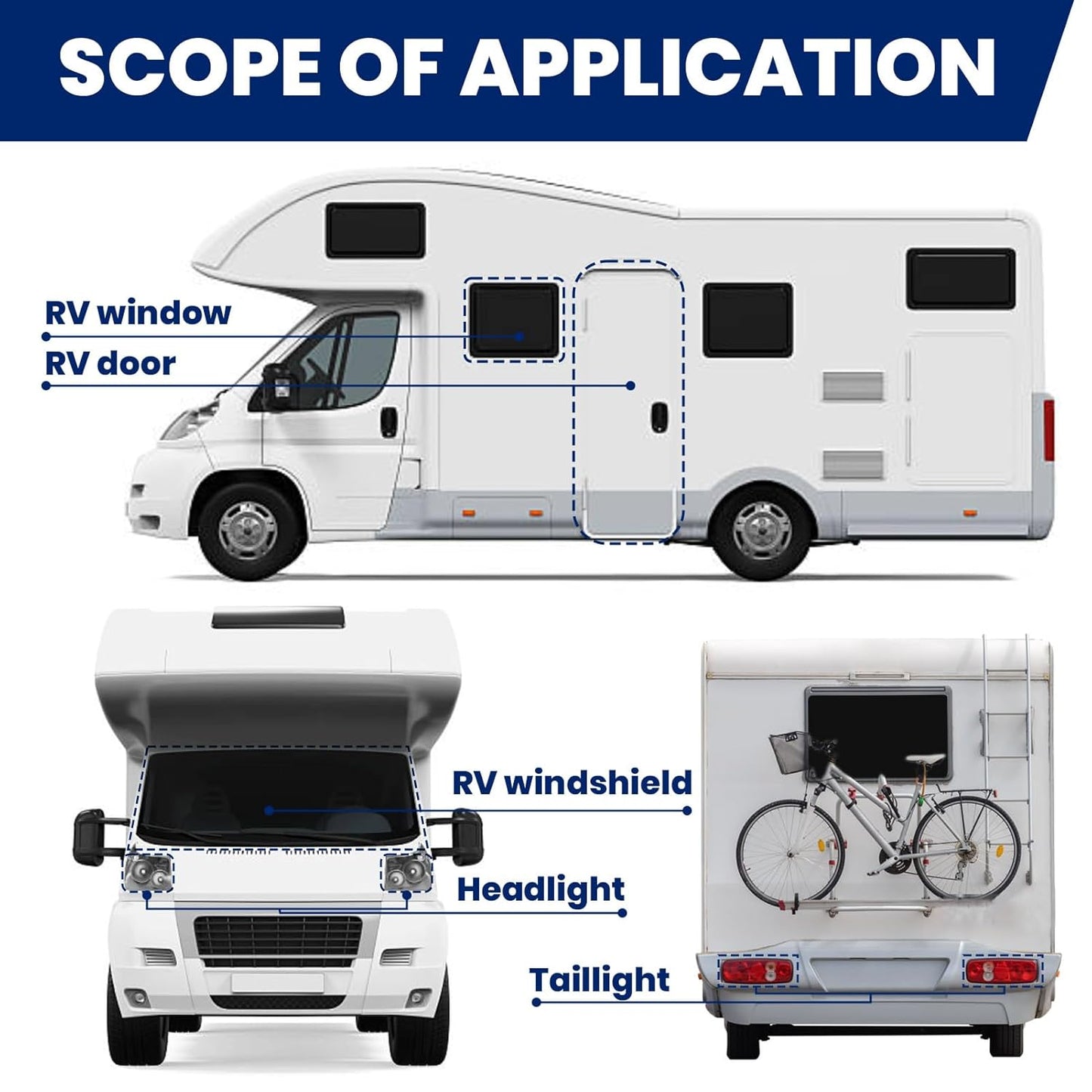 ADHES Premium Butyl Sealant Tape 1/2" x 30 'x 1/8", 2 Rolls Gray Butyl Rubber Sealant Tape for RVs, Vehicles, Marine and Home Repair – Ideal for Headlights, Windows, Doors, and Windshields