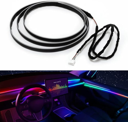 Dreamcolor Acrylic Interior Car LED Strip Light 55.1-inch, which fit for dreamcolor main controller connects and sub-controller kit (not including), Not applicable dreamcolor 5 in 1(single controller)