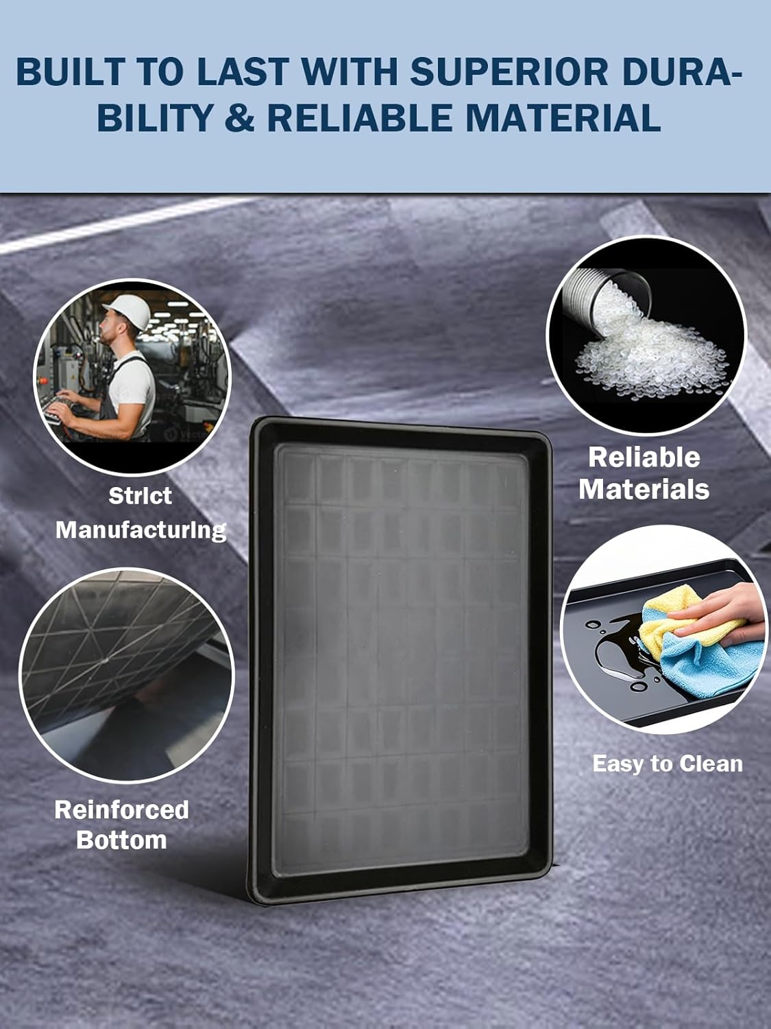 3Pack Extra Large Oil Drip Pan 35.4 x 24 x1.4 Inches Oil Change Drip Tray for Under Car Plastic Tray Auto Oil Catch Pan for Transmission Garage Automotive Driveway to Keep Floor Clean