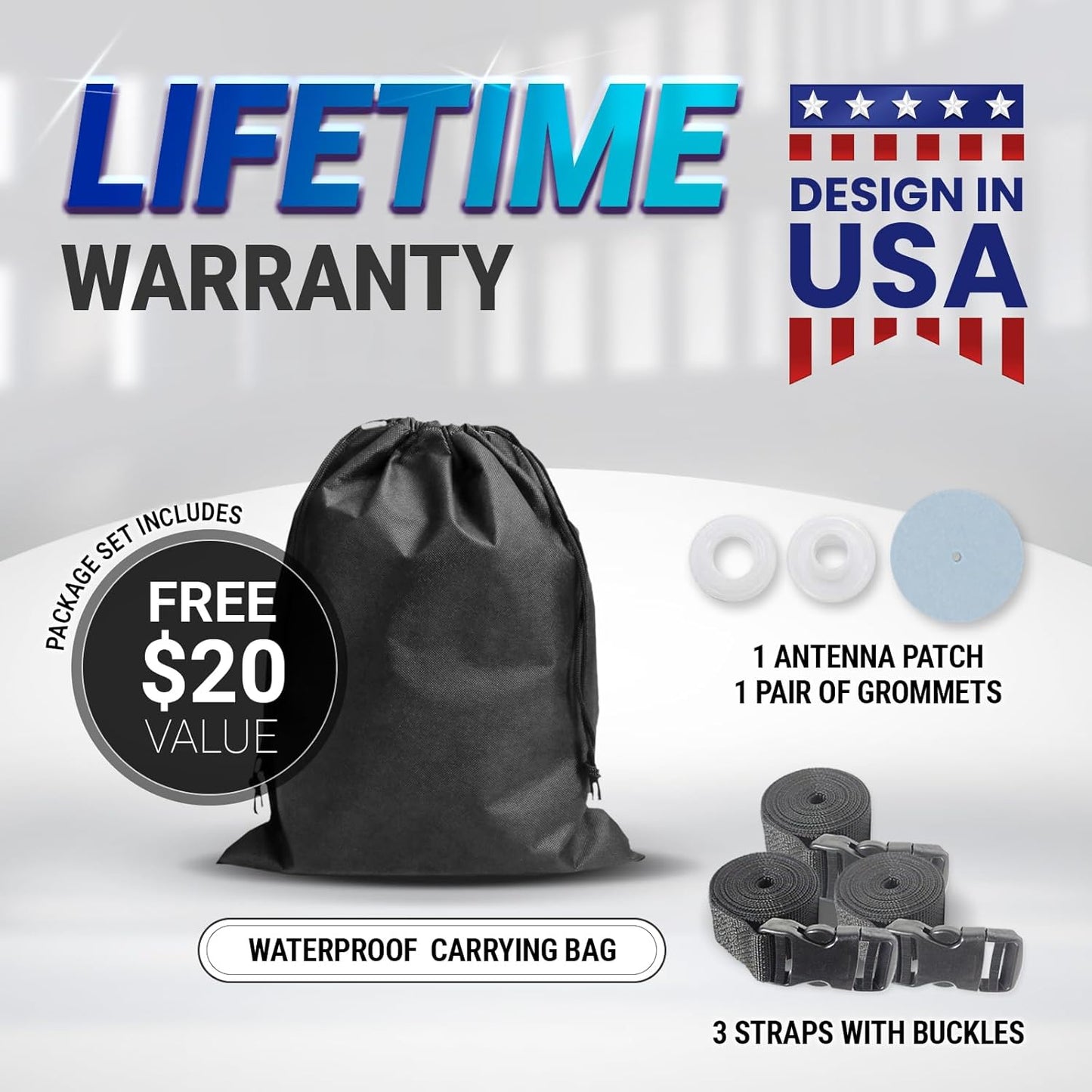 iCarCover Custom Car Cover for Chevy Camaro Z28, Type LT (1974-1981) Waterproof All Weather Rain Snow UV Sun Protector Full Exterior Indoor Outdoor Car Cover (Stripe - Gray/Black)