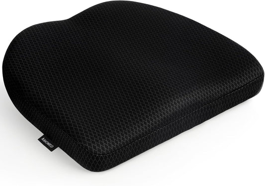 Office Chair Cushion - Breathable Pressure Relief Seat Cushion with Hours Sitting on Gaming/Car/Wheelchair, Extra-Dense Air Fiber for Orthopedic Coccyx, Sciatica & Hip Support (Black)
