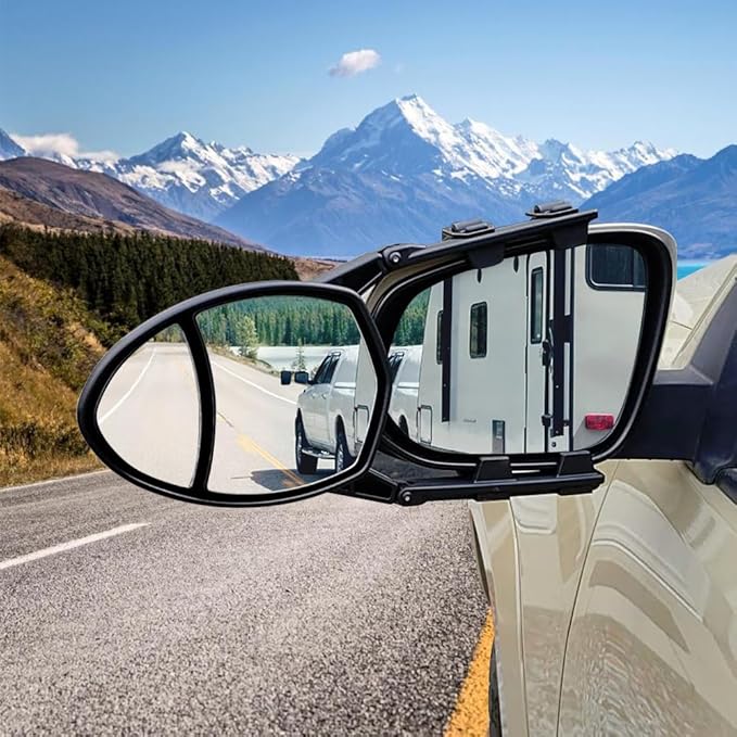 Clamp On Tow Mirrors, Mirror Extenders For Towing,Universal Towing Mirror Fit Most Vehicle Car Truck, 2pcs