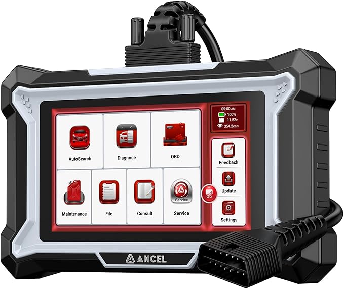 ANCEL DS100 OBD2 Scanner - ABS, SRS, Transmission & Check Engine Code Reader with 7 Reset, Oil/Brake/BMS/SAS/ETS Reset, ABS Bleeding, Gear Learning, Lifetime Free Update, Online Customer Service