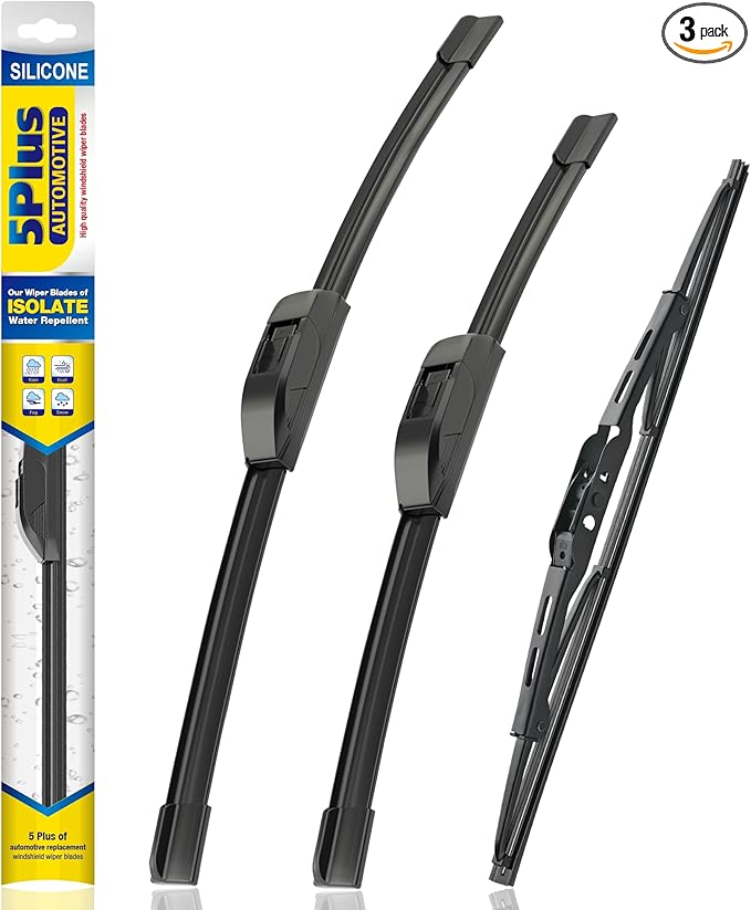 5 PLUS® Silicone Windshield Wipers Replacement for 2012-2016 HONDA CR-V CRV Wiper Blades(Set of 3),Automotive Replacement Windshield Wiper Blades For My Car-26"/16"/13"