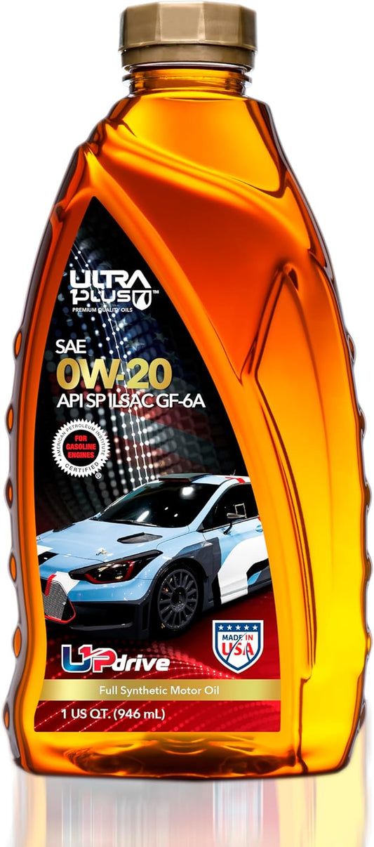 ULTRA 1PLUS SAE 0W-20 Full Synthetic Oil API SP ILSAC GF-6A - 0W20 Motor Oil, 1 Quart