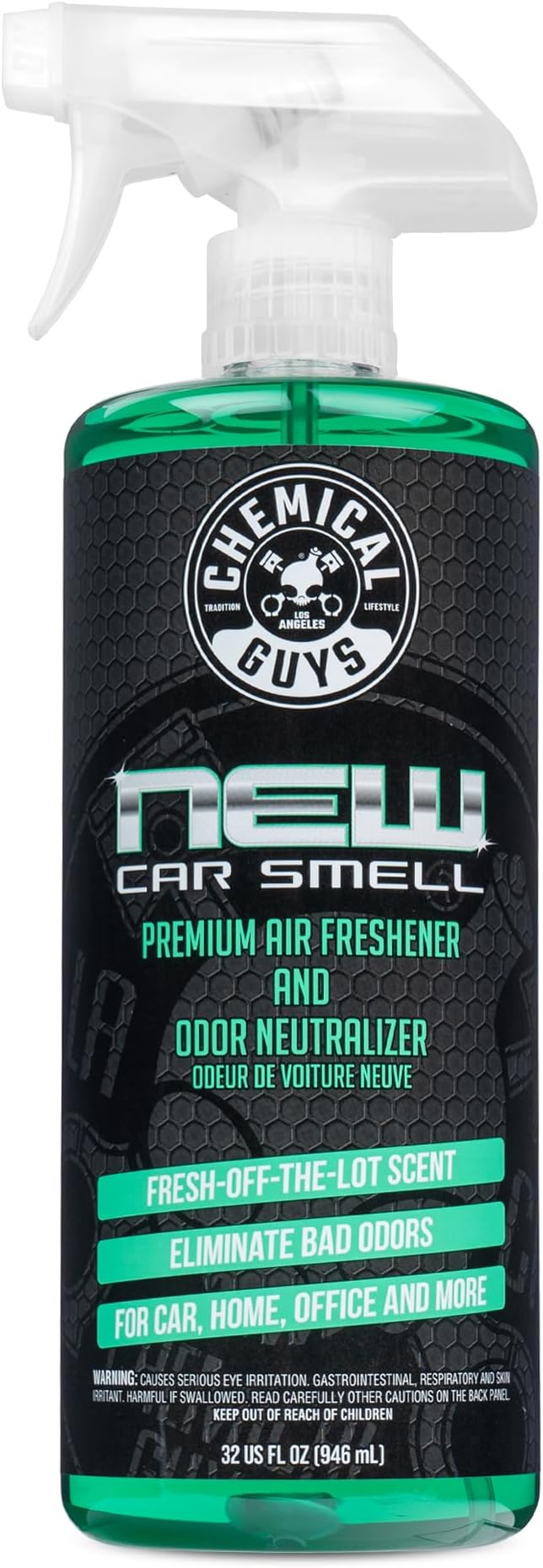 Chemical Guys Signature Scent Premium Air Freshener & Odor Eliminator - Long Lasting Fresh Smell for Cars, Trucks, SUVs, RVs, and More - Use in Home, Office, or Garage Spaces, 32 oz
