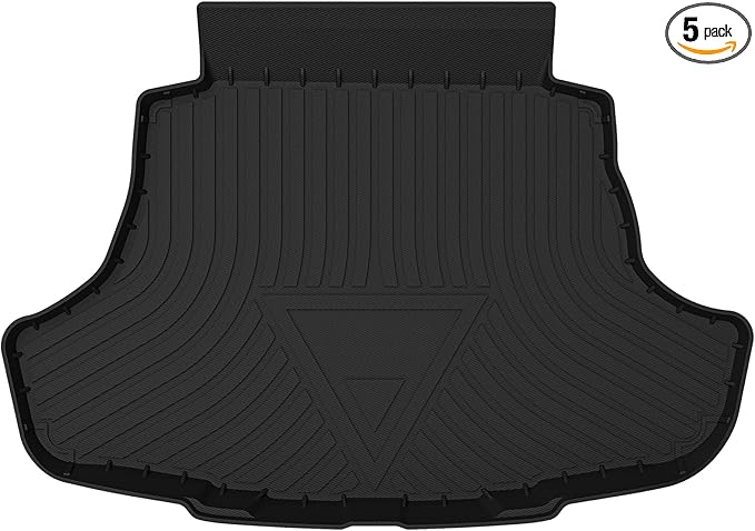 3W Cargo Liner Fit Toyota Camry 2018-2024, TPE All Weather Custom Fit Floor Liner, 1st and 2nd Row Floor Mats and Trunk Mat, Black