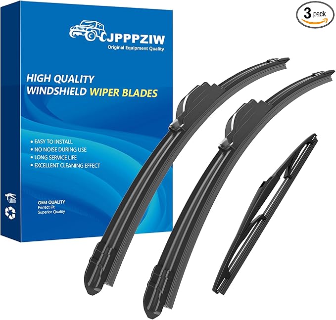 CJPPPZIW® Windshield Wipers-26 Inch+20 Inch+14 Inch Replacement for 2007-2014 Ford Edge/2007-2015 Lincoln MKX Wiper Blades for My Car,Quality Front and Rear Wiper Blades(Pack of 3)