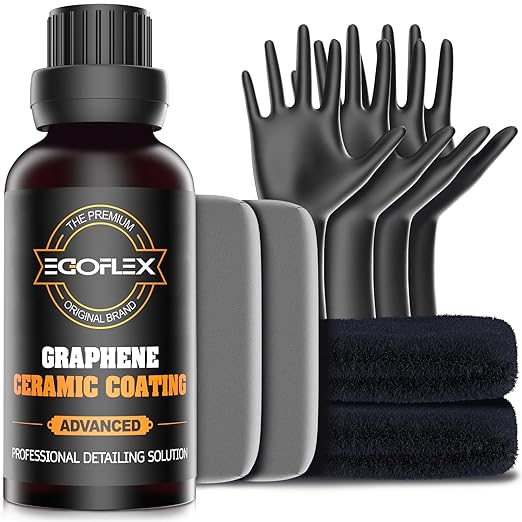 Graphene Ceramic Coating for Cars - 20H Professional Grade Top Coat Detailing Kit 50ML - Heavy Duty Automotive Paint Sealant for After Car Wash - Ultimate Hydrophobic Protection and High Gloss Shine