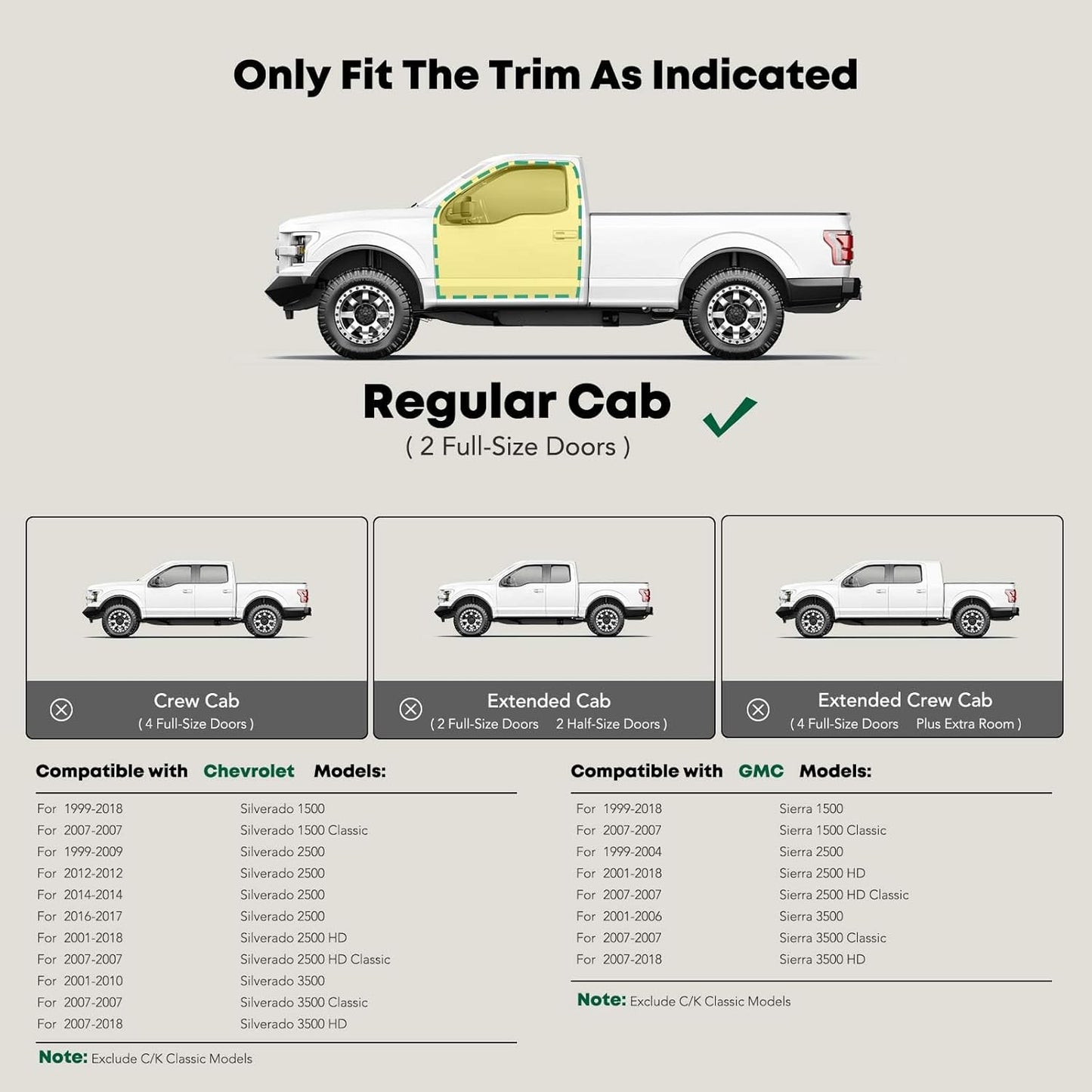 YHTAUTO 4 Inch Running Boards Side Steps Compatible with Chevy & GMC Models - Silverado, Sierra 1500/2500 HD/3500 HD 1999-2018, Standard/Regular Cab, Oval 90° Bent Ends Stainless Steel Polished Chrome