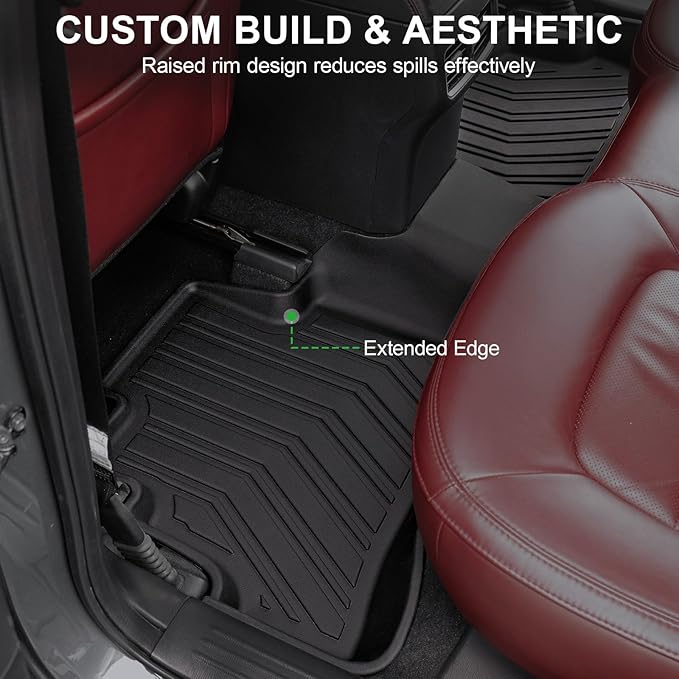 Floor Mats for 2017-2025 Mazda CX-5, TPE All Weather Protection Custom Fit Floor Liners Door Sill Guards for Mazda CX5 Accessories 2024 2025