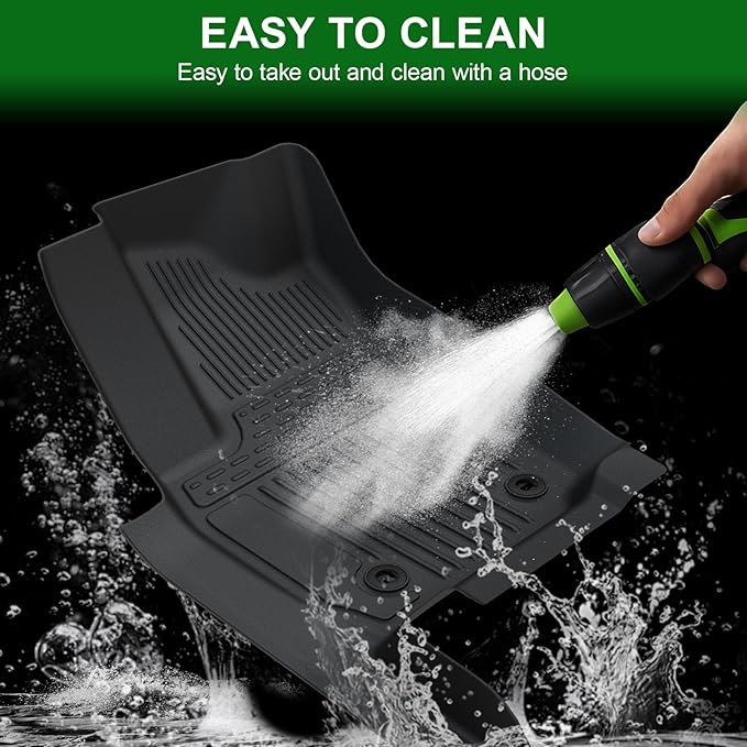 Floor Mats Fit for Toyota Tacoma 2026 2025 2024 Double Cab (Not fit Hybrid), TPE All Weather Protection Floor Liners Including Front & Rear Row & Door Sill Guards for Tacoma Car Mat Accessories