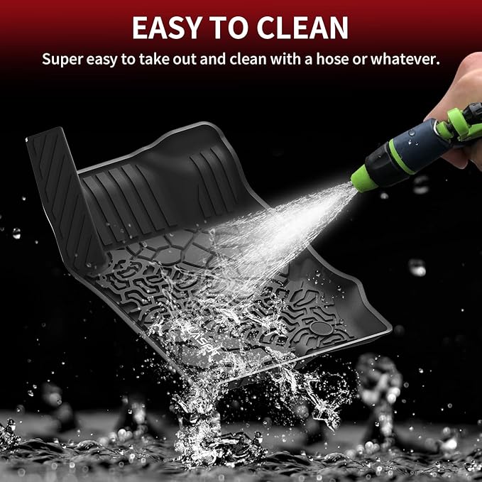 LASFIT Floor Mats Cargo Liner for Ford Bronco 2-Door 2025 2024 2023 2022 2021(Not for Bronco Sport) All Weather Custom Fit TPE Car Mats, Front Rear Rows and Trunk Mat, 4pcs Black