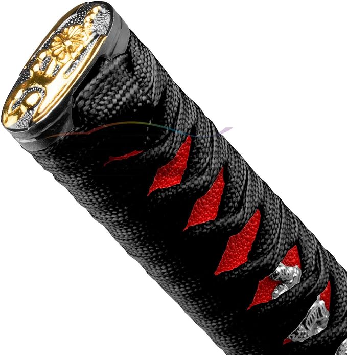 EZAUTOWRAP 26cm Black Red Shift Knob Samurai Sword Alloy Katana with Adapter Universal
