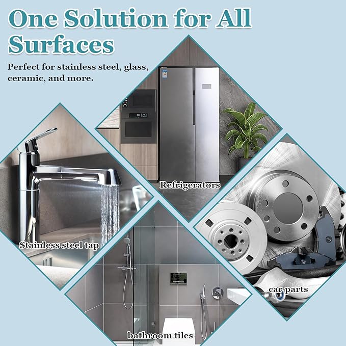 300ml Ceramic Coating Spray for Stainless Steel and Hard Surfaces, Anti-Fingerprint, Stain Resistant, Hydrophobic Protection for Appliances, Glass, Tile, Countertops