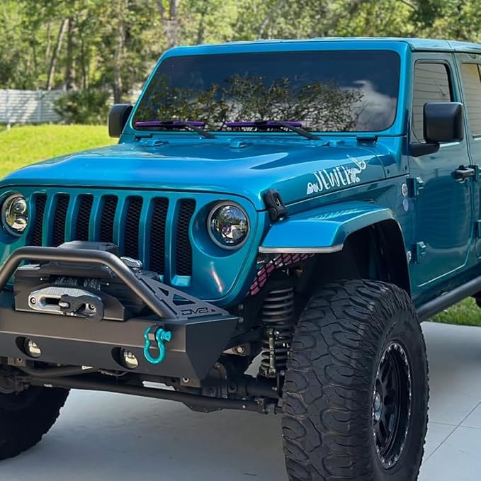 Clix Wipers - Jeep Wrangler & Gladiator (16"/16") Purple Windshield Wiper Blades (All Wrangler & Gladiator Models), All-Weather Replacement Wipers-Set of 2, Includes Quick Connect Clips (1997-2025)