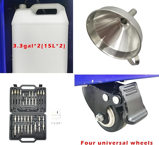 Automatic Transmission Cleaning and Oil Changing Machine, Auto Transmission Flush Machine Transmission Fluid Exchanger Oil Changer Auto Maintenance with 3.3galx2 Fuel Tank 150W