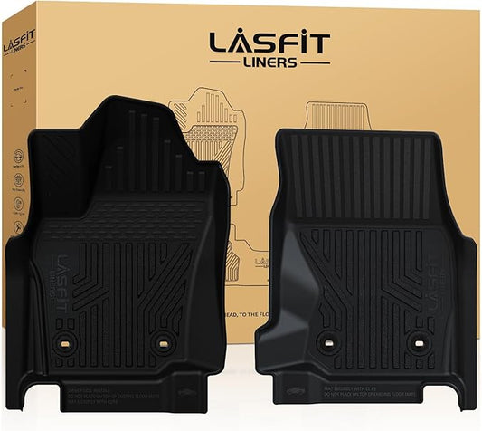 LASFIT Front Mats Fit for Tacoma 2024-2026 (Only Fit Auto Tran), Custom Fit All Weather Protection Durable TPE Floor Liners for 2024 2025 2026 Tacoma Accessories Front Row Car Mats, Black