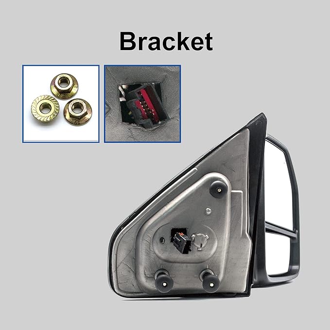 WLLW Upgrade style Towing Mirrors fit for 2004-2006 2007-2014 Ford F150 Pickup Power Heated Defrost Tow Mirrors with LED Turn Signal Puddle Light Chrome Cap