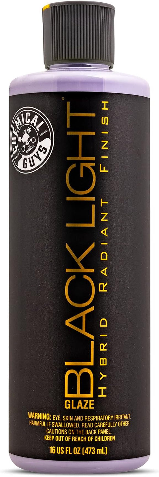 Chemical Guys Black Light Hybrid Radiant Finish - Premium Glaze and Sealant for Black and Dark Colored Cars - Enhances Depth, Gloss and Protection on Cars, Trucks, SUVs and More, 16 fl oz Bottle