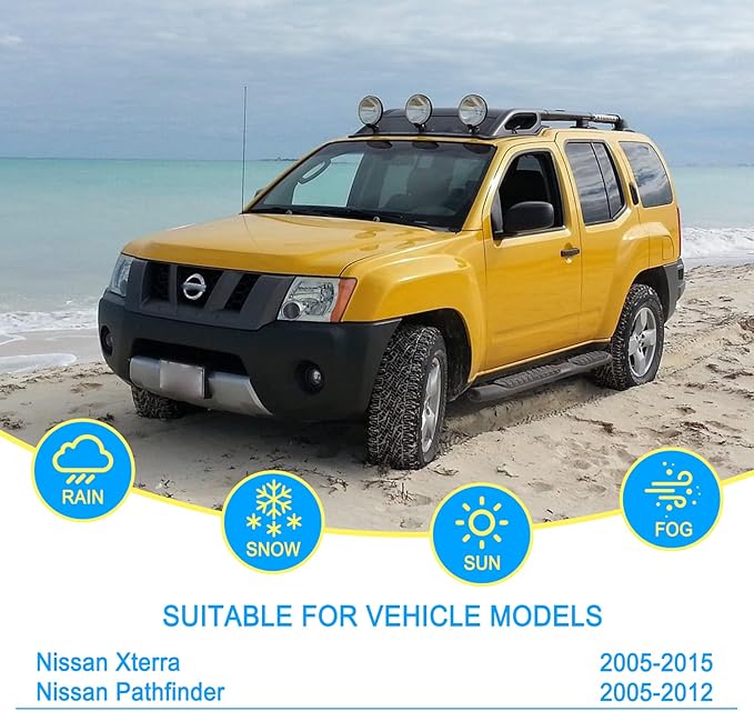 CJPPPZIW® Windshield Wipers-24"+18"+12" Replacement for 2005-2015 Nissan Xterra/2005-2012 Pathfinder Premium All-Season Front and Rear Wiper Blades,Original Factory Quality(Pack of 3)